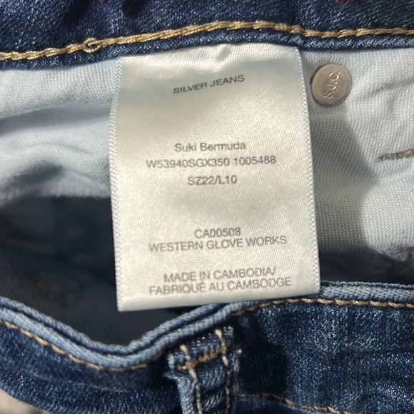 silver jean company plus size 22 denim short - Picture 5 of 7
